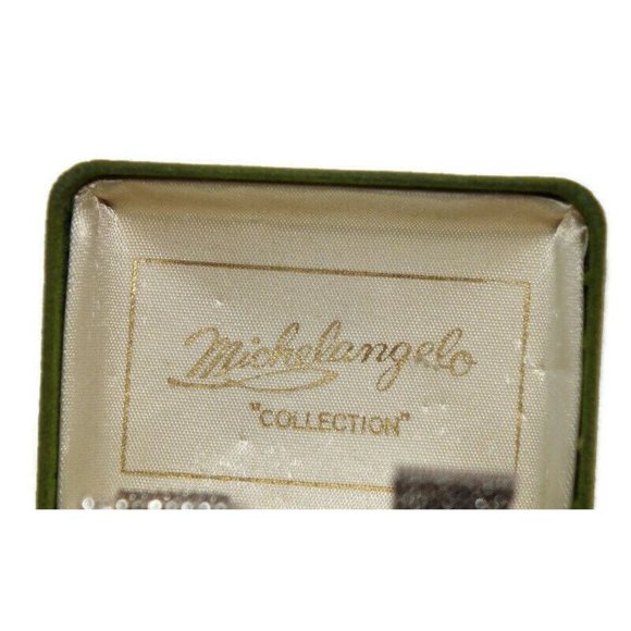 Cuff Links and Tie Tack Set Purple Lavender Satin Glass Silver Toned Boxed Set M - Picture 4 of 5